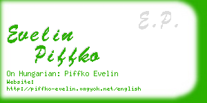 evelin piffko business card